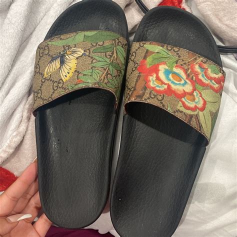 gucci sliders size 7|gucci slides with butterfly.